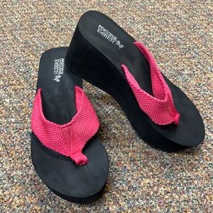 Personal Identity Pink wedge flip flop